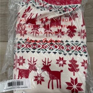 NWT HANNA ANDERSSON DEER DEAR DRAWSTRING PAJAMA PANTS WOMENS XS $50